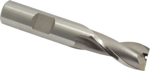 Square End Mill: 1/2'' Dia, 1'' LOC, 1/2'' Shank Dia, 3'' OAL, 2 Flutes, Vanadium High Speed Steel MPN:5731400