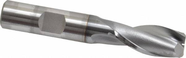 Square End Mill: 17/32'' Dia, 1-1/8'' LOC, 1/2'' Shank Dia, 3-1/8'' OAL, 2 Flutes, Vanadium High Speed Steel MPN:5731508