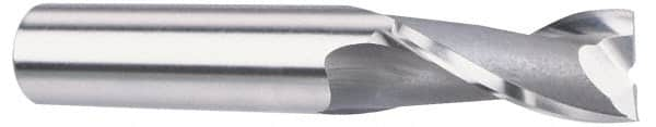 Square End Mill: 19/32'' Dia, 1-1/8'' LOC, 1/2'' Shank Dia, 3-1/8'' OAL, 2 Flutes, Vanadium High Speed Steel MPN:5731708