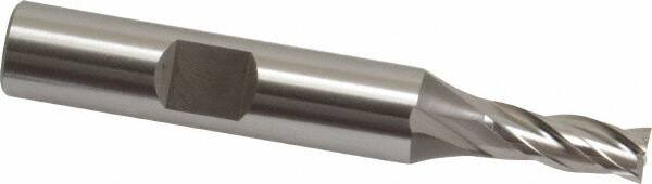 Square End Mill: 7/32'' Dia, 1/2'' LOC, 3/8'' Shank Dia, 2-7/16'' OAL, 4 Flutes, Vanadium High Speed Steel MPN:5740400