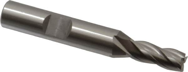 Square End Mill: 9/32'' Dia, 11/16'' LOC, 3/8'' Shank Dia, 2-1/2'' OAL, 4 Flutes, Vanadium High Speed Steel MPN:5740600