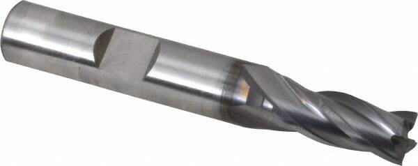 Square End Mill: 5/16'' Dia, 3/4'' LOC, 3/8'' Shank Dia, 2-1/2'' OAL, 4 Flutes, Vanadium High Speed Steel MPN:5740708