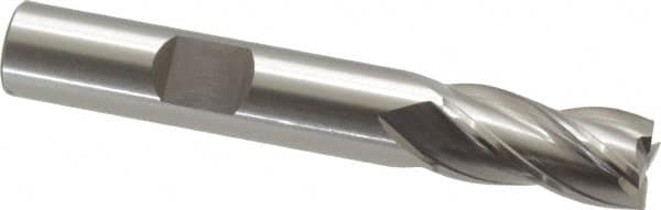 Square End Mill: 3/8'' Dia, 3/4'' LOC, 3/8'' Shank Dia, 2-1/2'' OAL, 4 Flutes, Vanadium High Speed Steel MPN:5740900