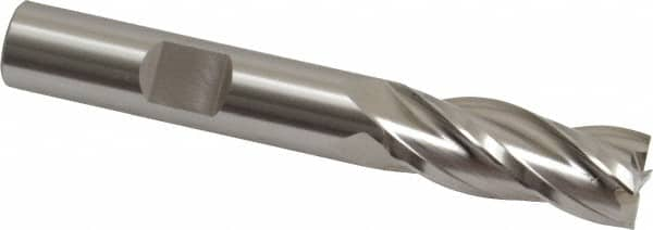 Square End Mill: 13/32'' Dia, 1'' LOC, 3/8'' Shank Dia, 2-11/16'' OAL, 4 Flutes, Vanadium High Speed Steel MPN:5741000