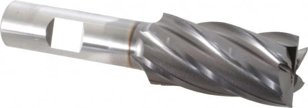 Square End Mill: 15/16'' Dia, 1-7/8'' LOC, 5/8'' Shank Dia, 4'' OAL, 6 Flutes, Vanadium High Speed Steel MPN:5743008