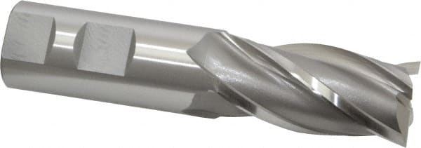 Square End Mill: 1'' Dia, 2'' LOC, 1'' Shank Dia, 4-1/2'' OAL, 4 Flutes, Vanadium High Speed Steel MPN:5743900