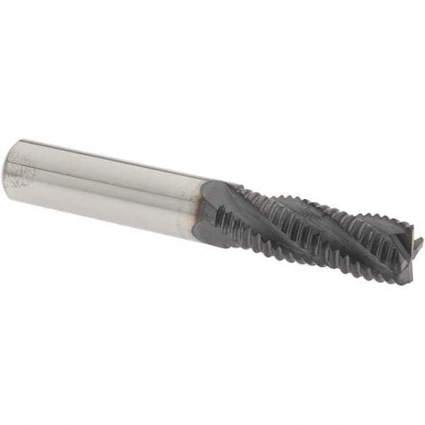 Square End Mill: 3/8'' Dia, 1'' LOC, 3/8'' Shank Dia, 2-1/2'' OAL, 4 Flutes, Solid Carbide MPN:HP400-3750