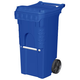 GoVets™ Mobile Trash Container 35 Gallon Blue 39508B22