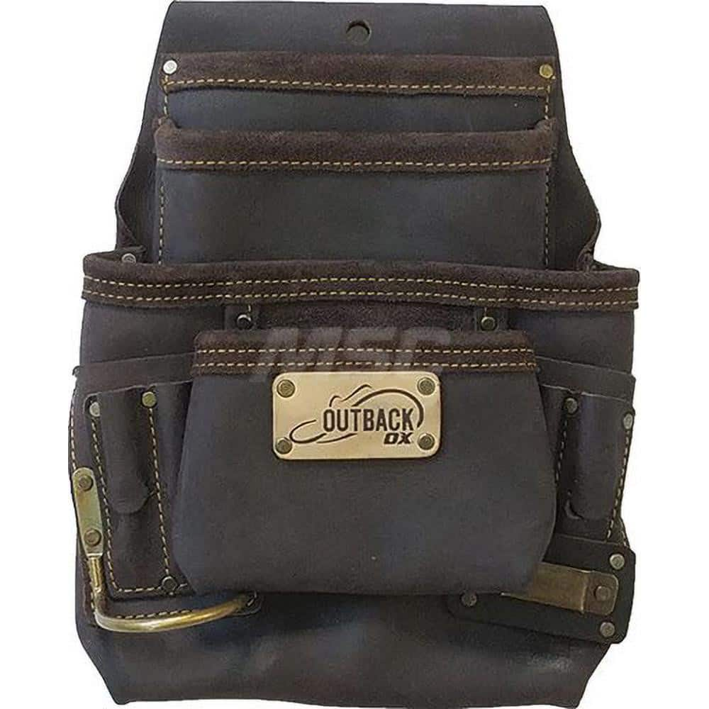 Carpenters Nail & Tool Bag /Pouch: 10 Pockets, Oil-Tanned Leather, Brown MPN:OX-P263701