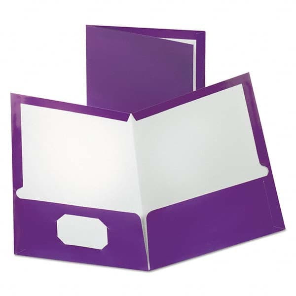 Pocket Folder: Letter, Purple, 25/Pack MPN:OXF5049526