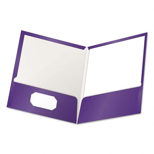 Pocket Folder: Letter, Purple, 25/Pack MPN:OXF51726