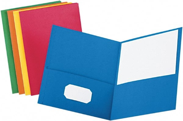 Pocket Folder: Letter, Assorted, 125/Pack MPN:OXF57513