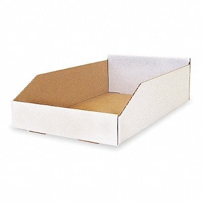 Corr Shelf Bin White Cardboard 4 3/4 in MPN:2W255