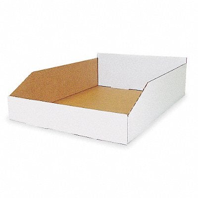 Corr Shelf Bin White Cardboard 4 3/4 in MPN:2W256