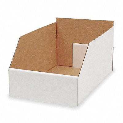 Corr Shelf Bin White Cardboard 8 1/2 in MPN:3W507