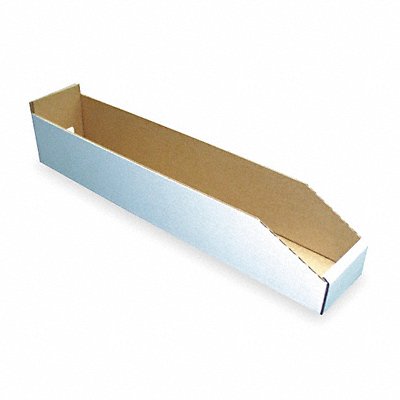 Corr Shelf Bin White Cardboard 4 3/4 in MPN:5W222