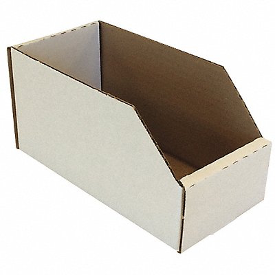 Corr Shelf Bin White Cardboard 4 1/2 in MPN:BIN 4-9