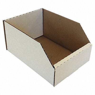 Corr Shelf Bin White Cardboard 4 1/2 in MPN:BIN 6-9