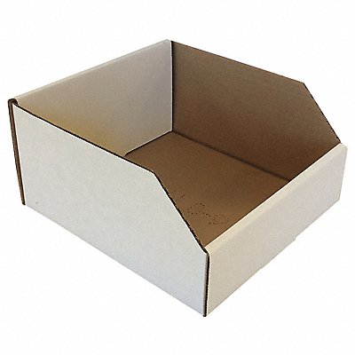 Corr Shelf Bin White Cardboard 4 1/2 in MPN:BIN 8-9