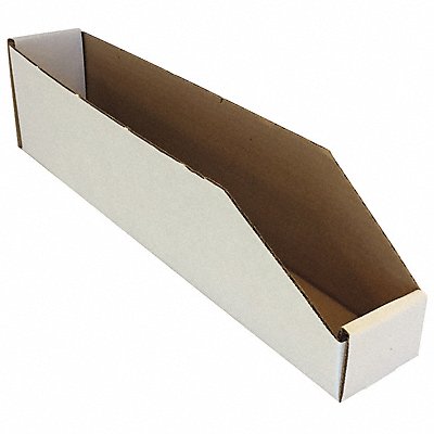 Corr Shelf Bin White Cardboard 4 1/2 in MPN:BWZ 3-18