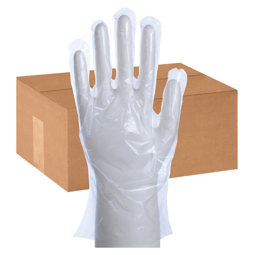 Packaging Dynamics Poly Gloves, Small, 100 Pairs Per Box, Case Of 10 Boxes (Min Order Qty 6) MPN:F10000177CT