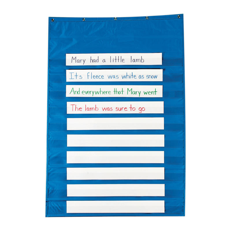 Pacon Standard Pocket Chart, 34in x 50in, Blue (Min Order Qty 3) MPN:0020010