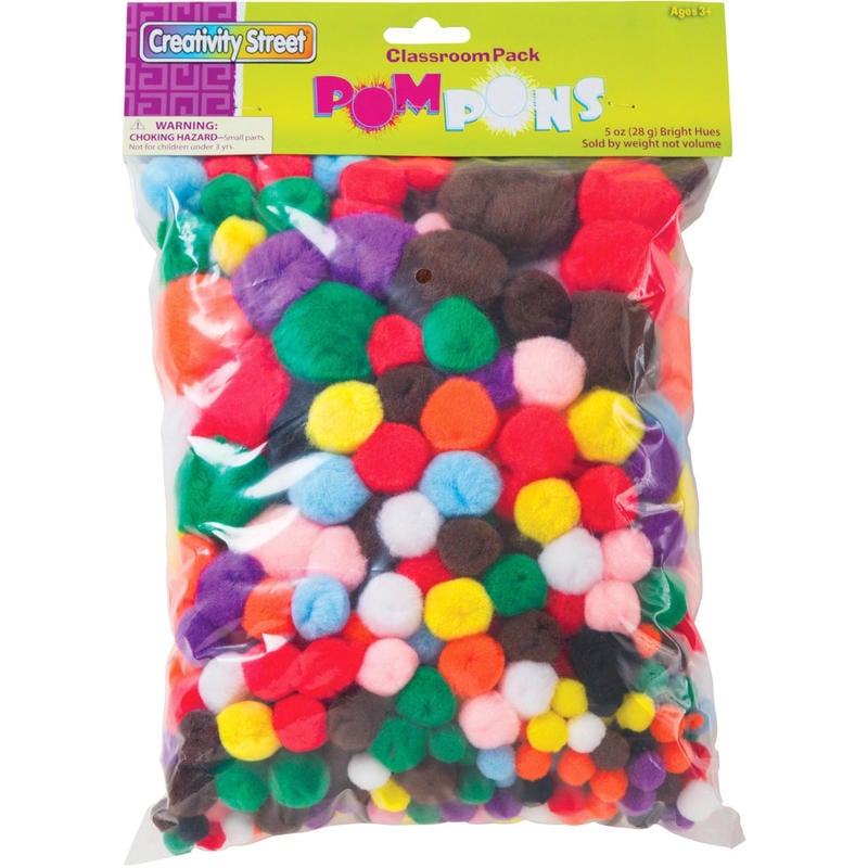 Creativity Street Pom Pons Class Pack - Classroom - Recommended For 3 Year - 300 / Pack - Assorted (Min Order Qty 7) MPN:AC815001