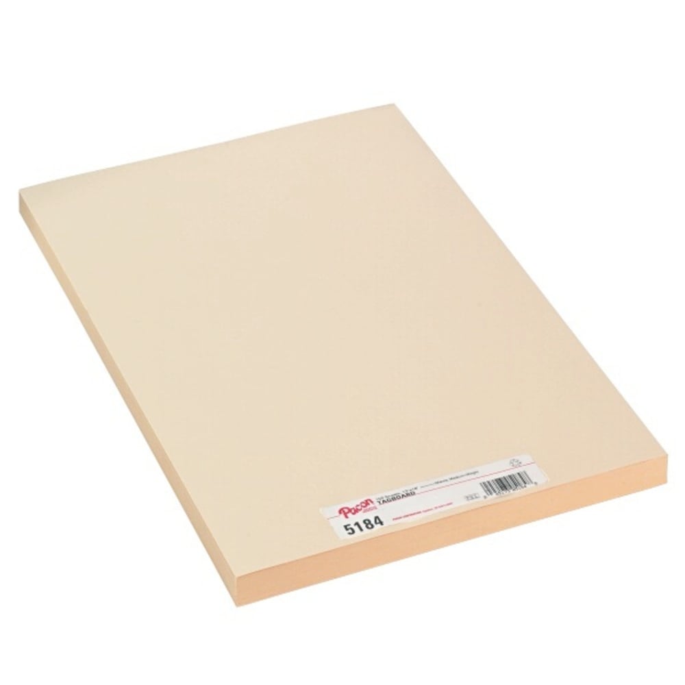 Pacon Tag Board, 12in x 18in, 105 Lb, Manila, Pack Of 100 (Min Order Qty 4) MPN:5184