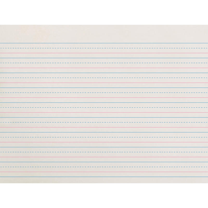 Pacon Broken Midline Writing Paper, Grade 2-3, 1/2in x 1/4in x 1/4in, LW (Min Order Qty 4) MPN:ZP2612