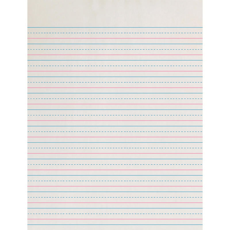 Pacon Broken Midline Writing Paper, Grade 3, 1/2in x 1/4in x 1/4in, SW (Min Order Qty 5) MPN:ZP2613