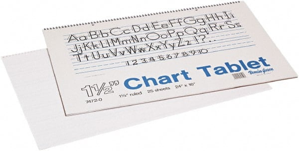 Chart Tablets with Manuscript Cover, Ruled, 24 x 16, White, 25 Sheets/Pad, Easel Pads MPN:PAC74720