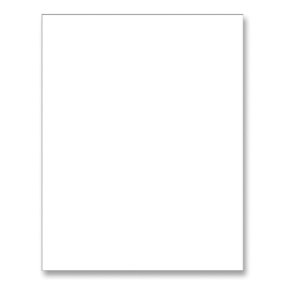 Pacon Peacock Vertical Railroad Board, 28in x 22in, 4-Ply, White, Carton Of 50 Sheets (Min Order Qty 2) MPN:5460-5