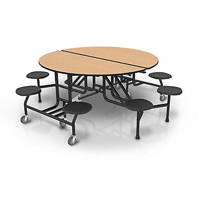 Mobile Stool Table 8 Seats Round 60 Dia MPN:59T122960RD-S8FB