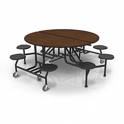 Mobile Stool Table 8 Seats Round 60 Dia MPN:59T122960RD-S8MWTB