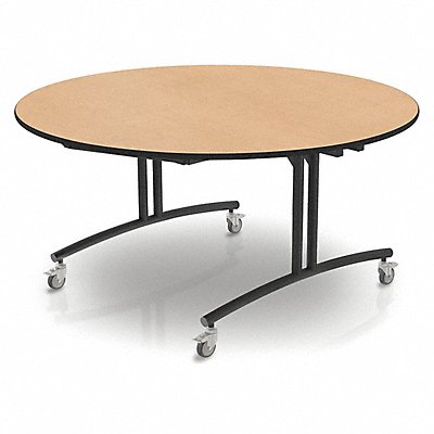 Flip Top Table Round Fusion Maple MPN:PHLIP20-3060RD-FB