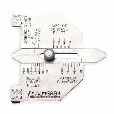 Butt/Fillet Weld Gauge SS 1/32 in MPN:9655501