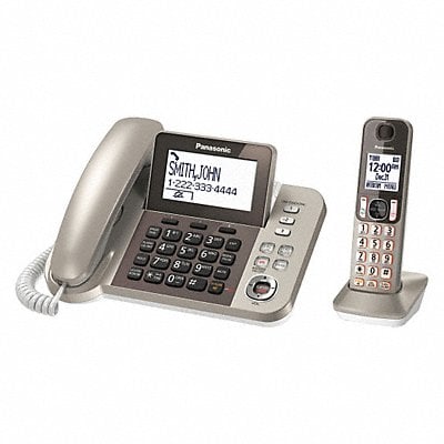 Telephone Champagne Gold 1Handset Wall MPN:KX-TGF350N