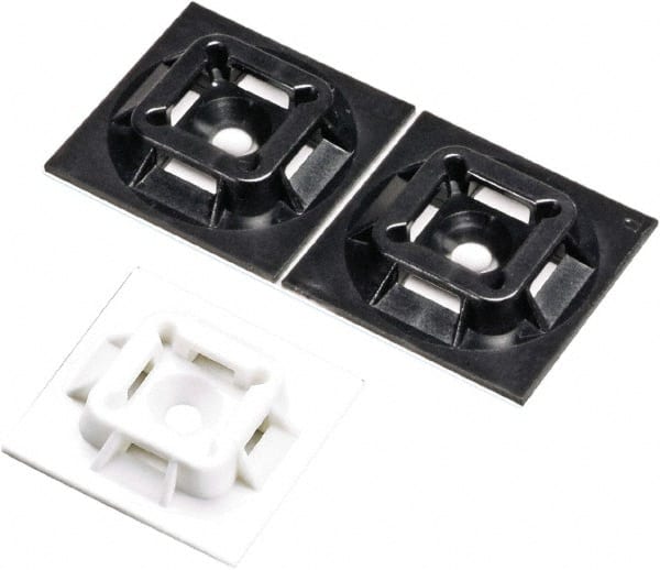 White, ABS, Four Way Cable Tie Mounting Base MPN:ABMM-A-C