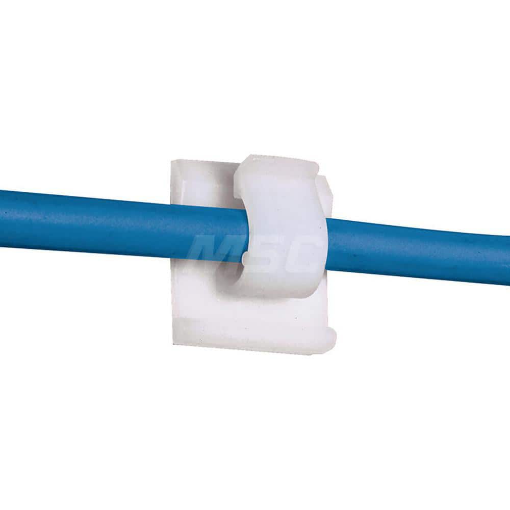 Cable Tie Mounting Bases, Base Type: Nylon , Mounting Method: Adhesive Back , Clip Type: One-Piece , Color: Natural , Material: Nylon 6.6  MPN:ACC38-A-C