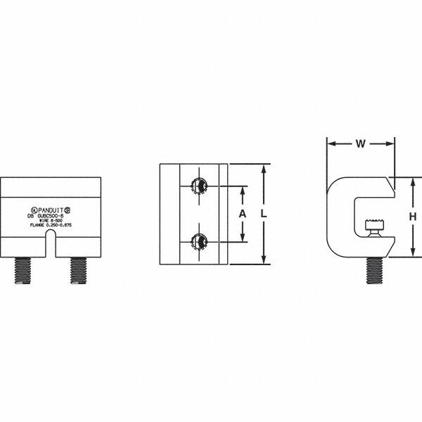 6 AWG Compatible Grounding Clamp MPN:GUBC500-6