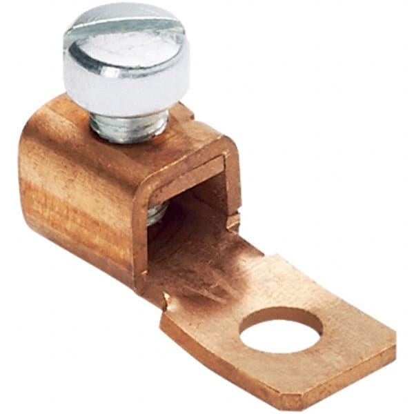 Square Ring Terminal: Non-Insulated, 14 to 4 AWG, Lug Connection MPN:CXS70-14-C