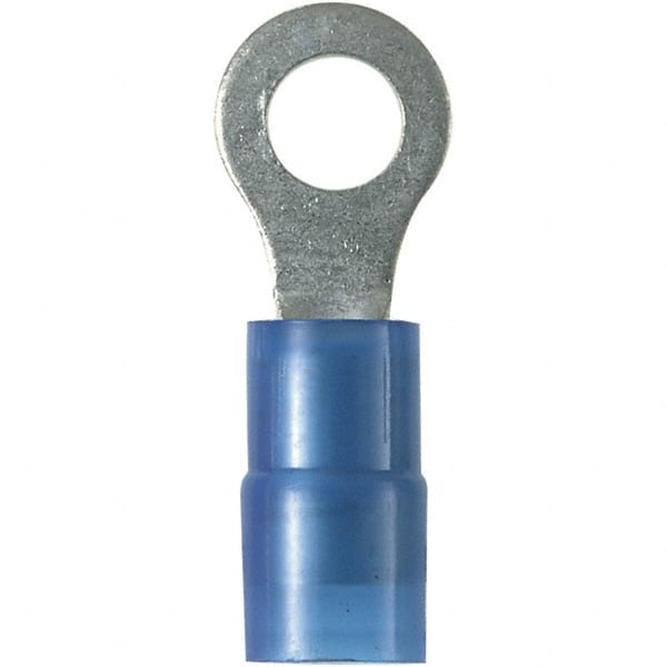 Rectangle Ring Terminal: Fully Insulated, 18 to 14 AWG, Crimp Connection MPN:PN14-10R-C