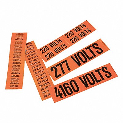 Voltage Marker Vinyl 120/208 Volts PK5 MPN:PCV-120/208BY