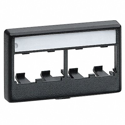 Wall Plate Furniture 4Ports Black MPN:CFFPL4BL