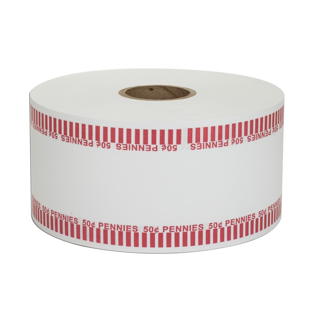 Pap-R Products Automatic Coin-Wrapper Roll, Pennies, Red, Roll Of 1,900 (Min Order Qty 3) MPN:PQP50001