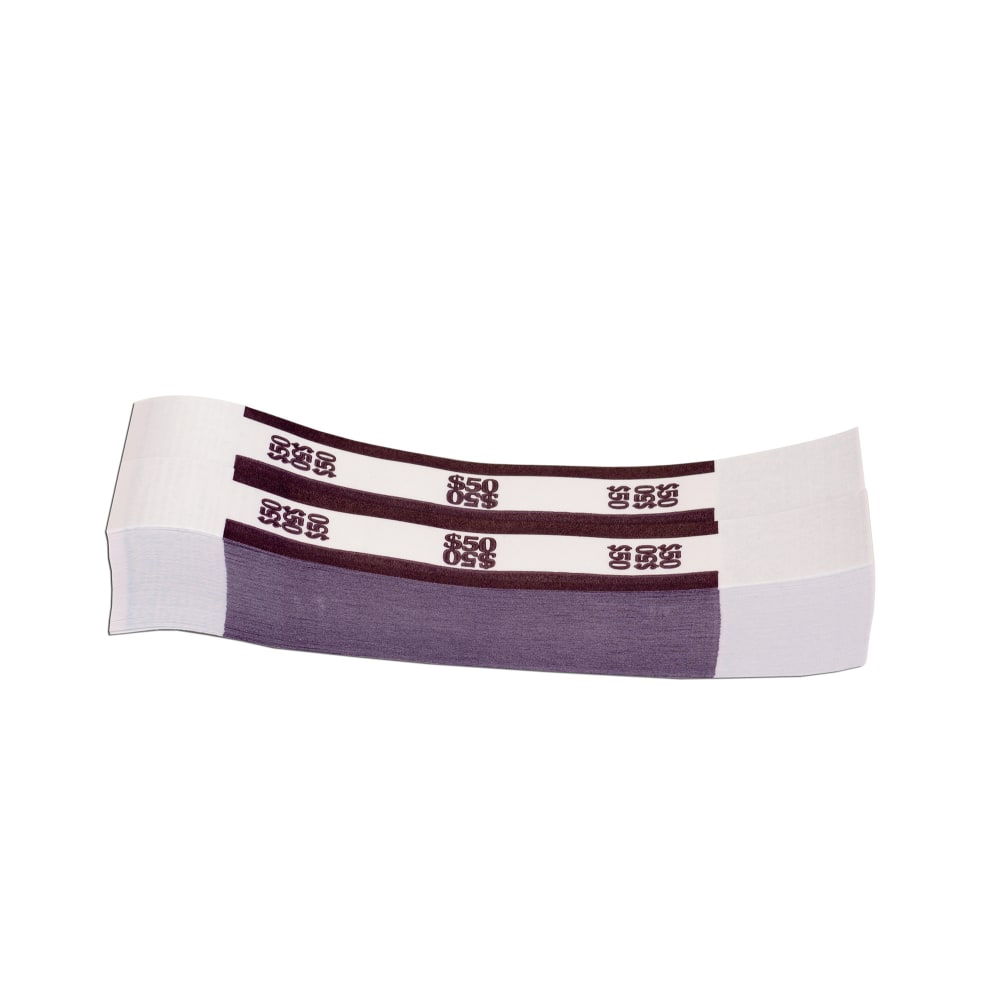 Currency Straps, Deep Purple, $50.00, Pack Of 1,000 (Min Order Qty 9) MPN:400075