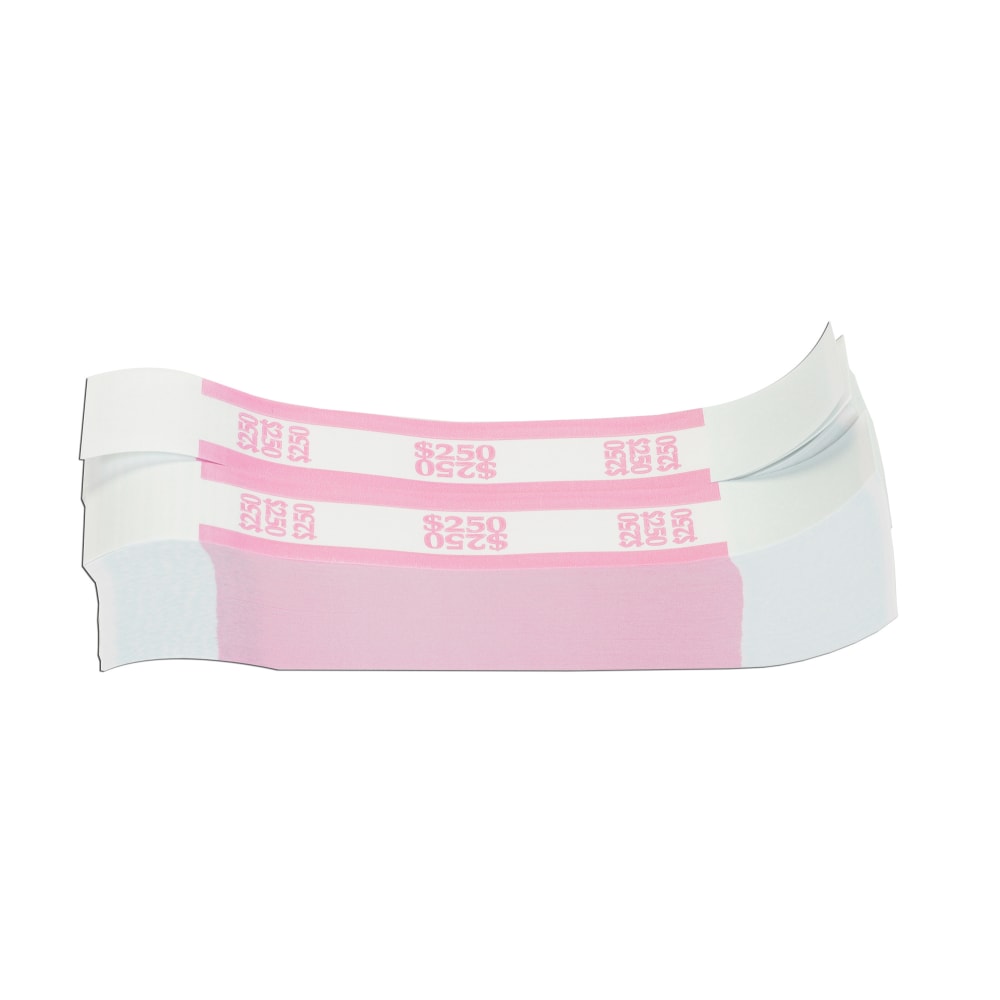 Currency Straps, Pink, $250, Pack Of 1,000 (Min Order Qty 9) MPN:400250