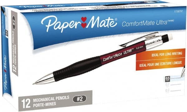 Mechanical Pencil: 0.5 mm Lead Tip, Black MPN:1738797