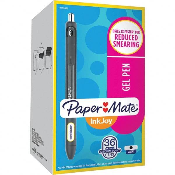 Retractable Gel Pen: 0.7 mm Tip, Black Ink MPN:2003996