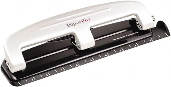 PaperPro. 12-Sheet Capacity ProPunch Compact Three-Hole Punch, Rubber Base, Black/Gray MPN:ACI2101